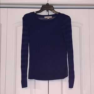 Blue long sleeve blouse/thin sweater. Size small.